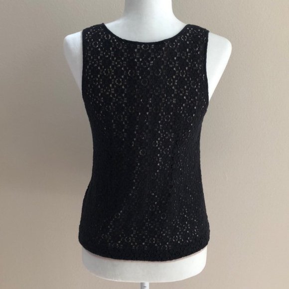 J.CREW eyelet lace with cream silk underlay top - Picture 5 of 6